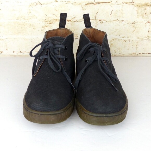 Dr. Martens Chukka Boots Mens 8 US Women 9 Black Mayport Canvas Lace Up Preppy - Picture 3 of 15
